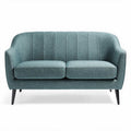Canapé moderne en tissu bleu clair 180 x 80 x 85cm avec pieds en bois noir