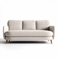 Canapé contemporain en tissu beige 180 x 85 x 75cm avec pieds en bois